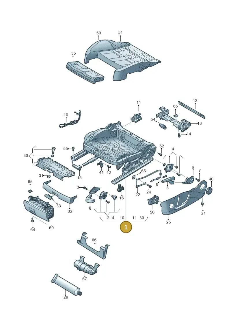 5Q4881106AB — Audi A3 Sportback (2016-2020) diagram 745881010, position 1