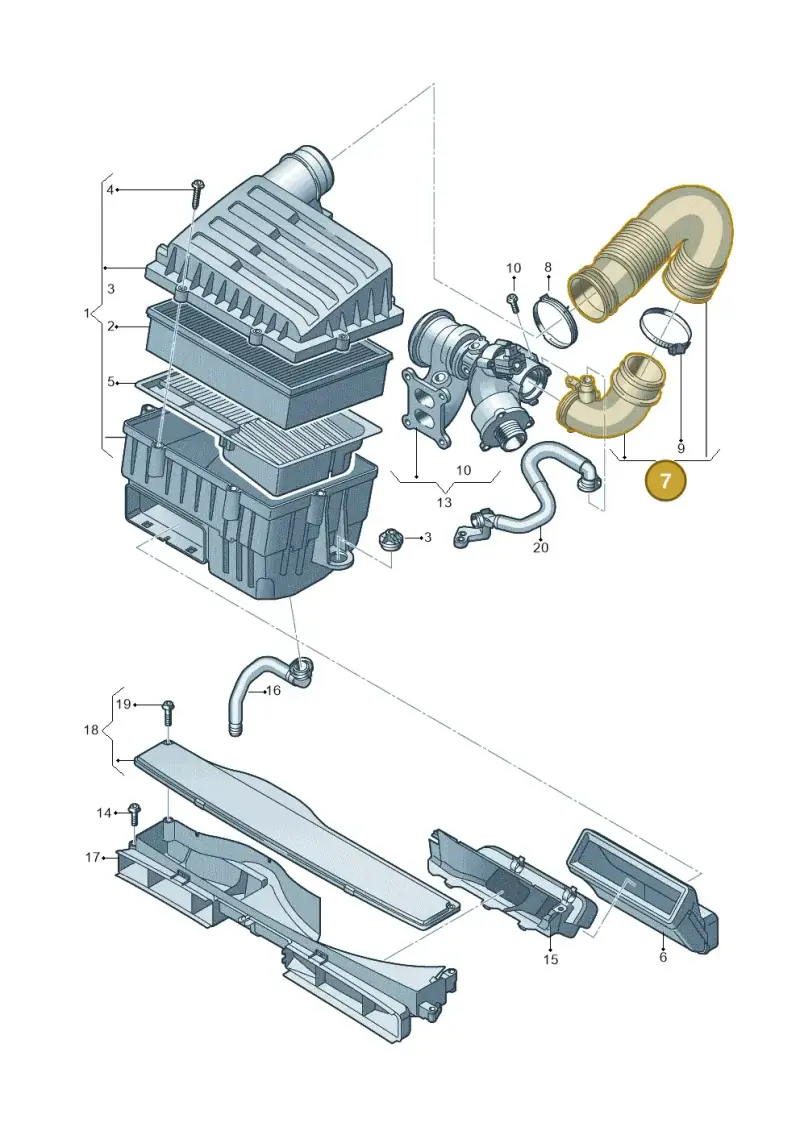 5QA129654 — Audi Q3 quattro (2018-2019) diagram 745133240, position 7
