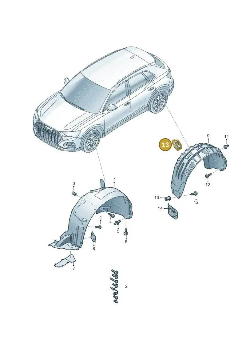 5QA810988 — Audi Q3 quattro (2018-2019) diagram 597821050, position 13