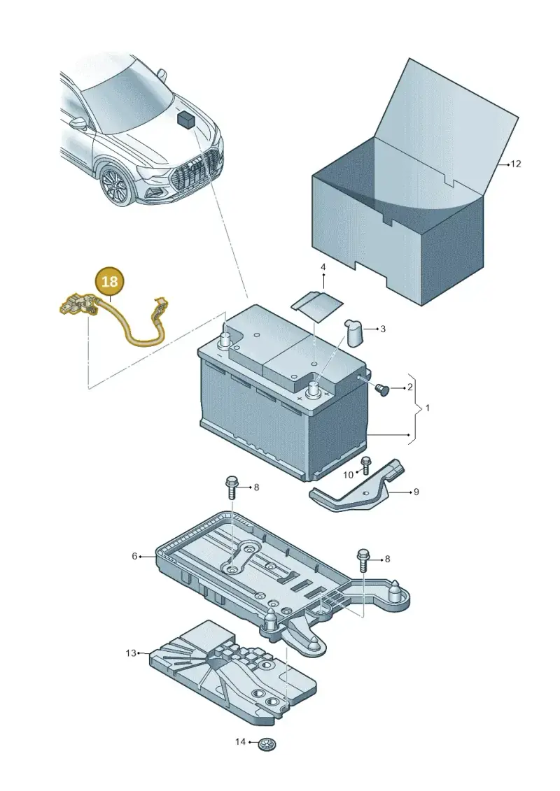 5QA915181E — Audi Q3 quattro (2018-2019) diagram 597915000, position 18