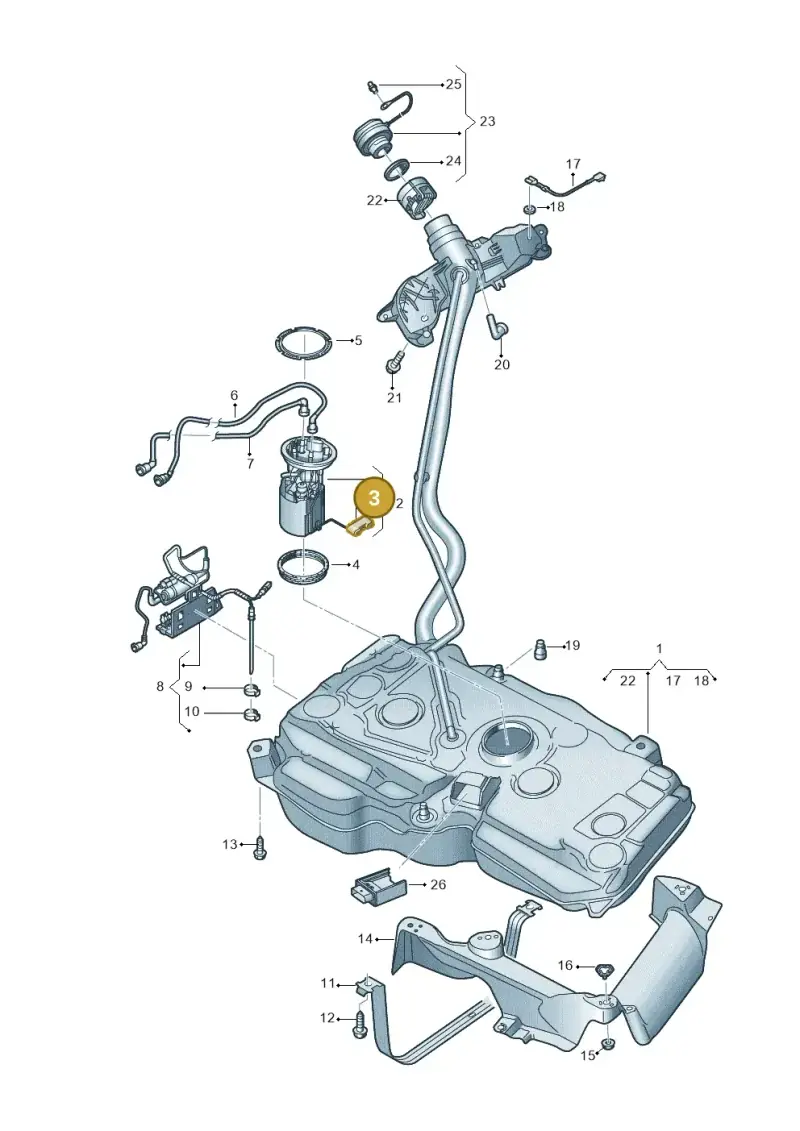 5QA919673C — Audi Q3 quattro (2018-2019) diagram 597201050, position 3