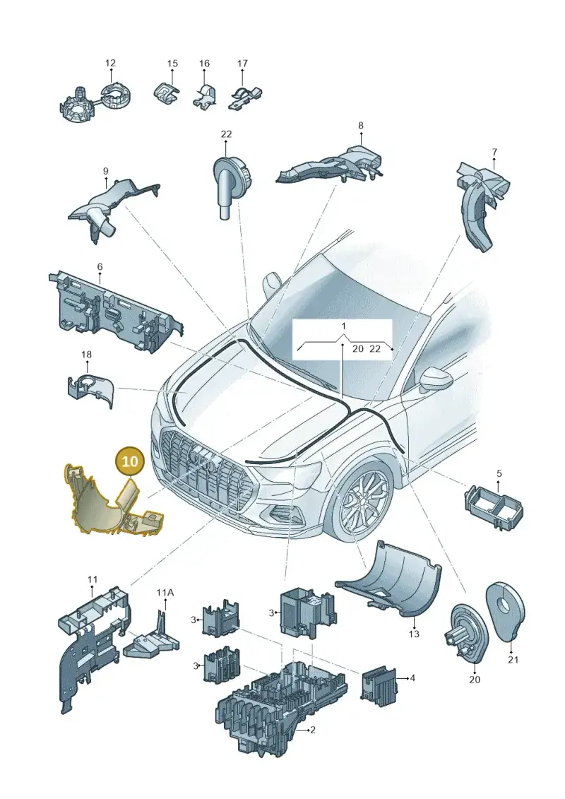 5QA971615 — Audi RSQ3 Sportback (2019-2024) diagram 597971860, position 10