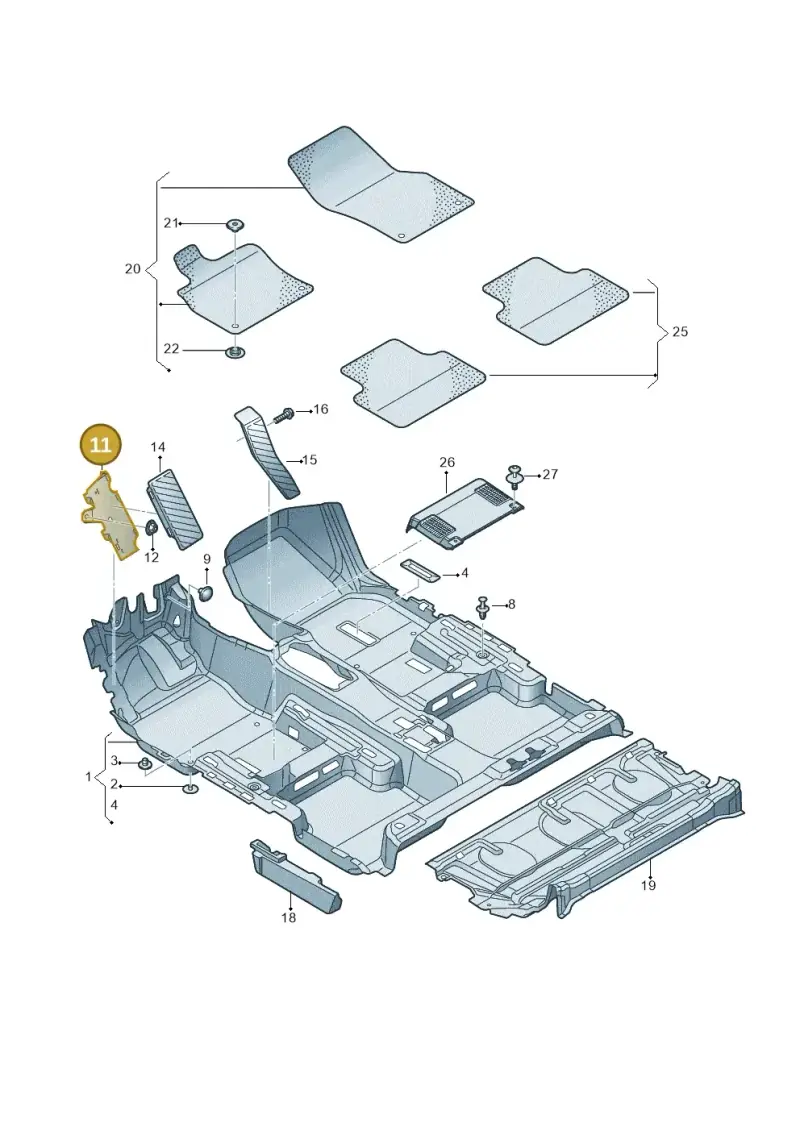 5QC864767 — Audi Q3 quattro (2018-2019) diagram 597863000, position 11