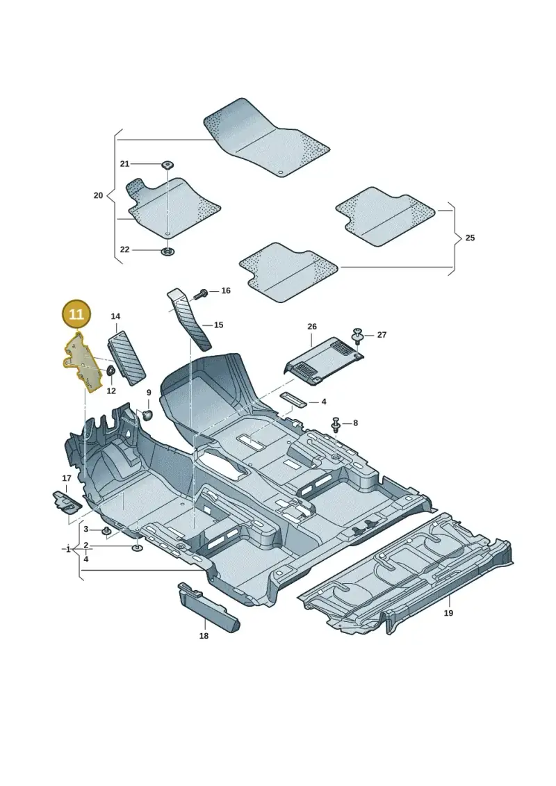 5QC864767 — Audi RSQ3 Sportback (2019-2024) diagram f3z863000, position 11