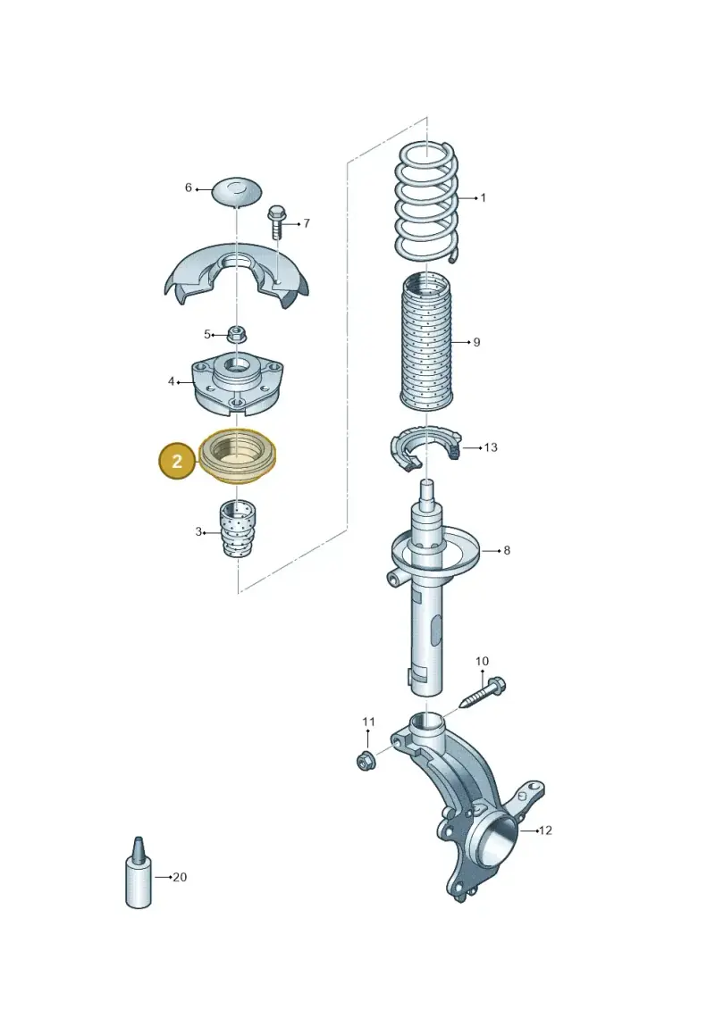 5QD412249A — Audi A3 (2020-) diagram 745411010, position 2