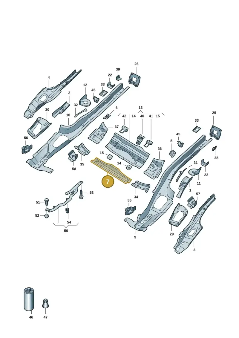5QE803223 — Audi A3 Sportback (2019-2021) diagram 596803017, position 7