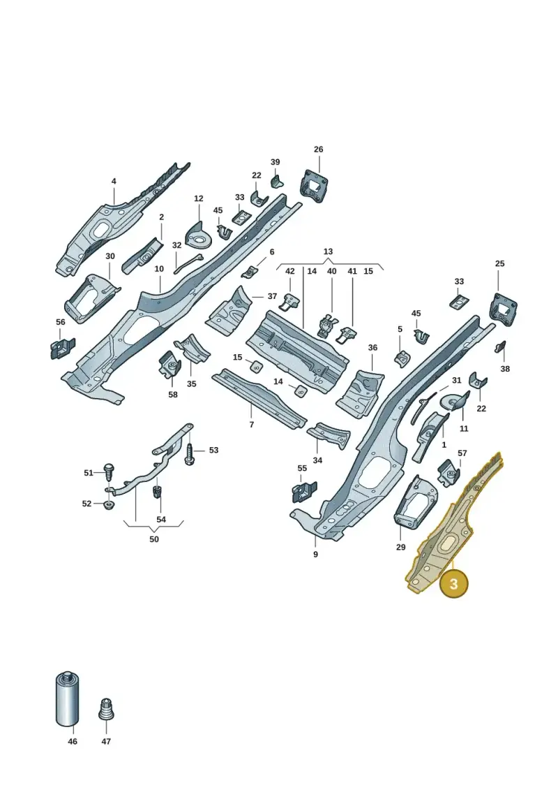5QE803489 — Audi A3 Sportback (2019-2021) diagram 596803017, position 3