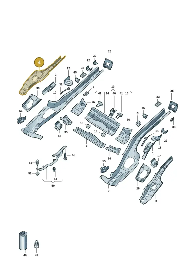 5QE803490 — Audi A3 Sportback (2019-2021) diagram 596803017, position 4