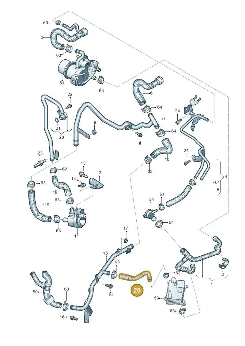 5QF122058C — Audi Q3 quattro (2018-2019) diagram 890121670, position 25