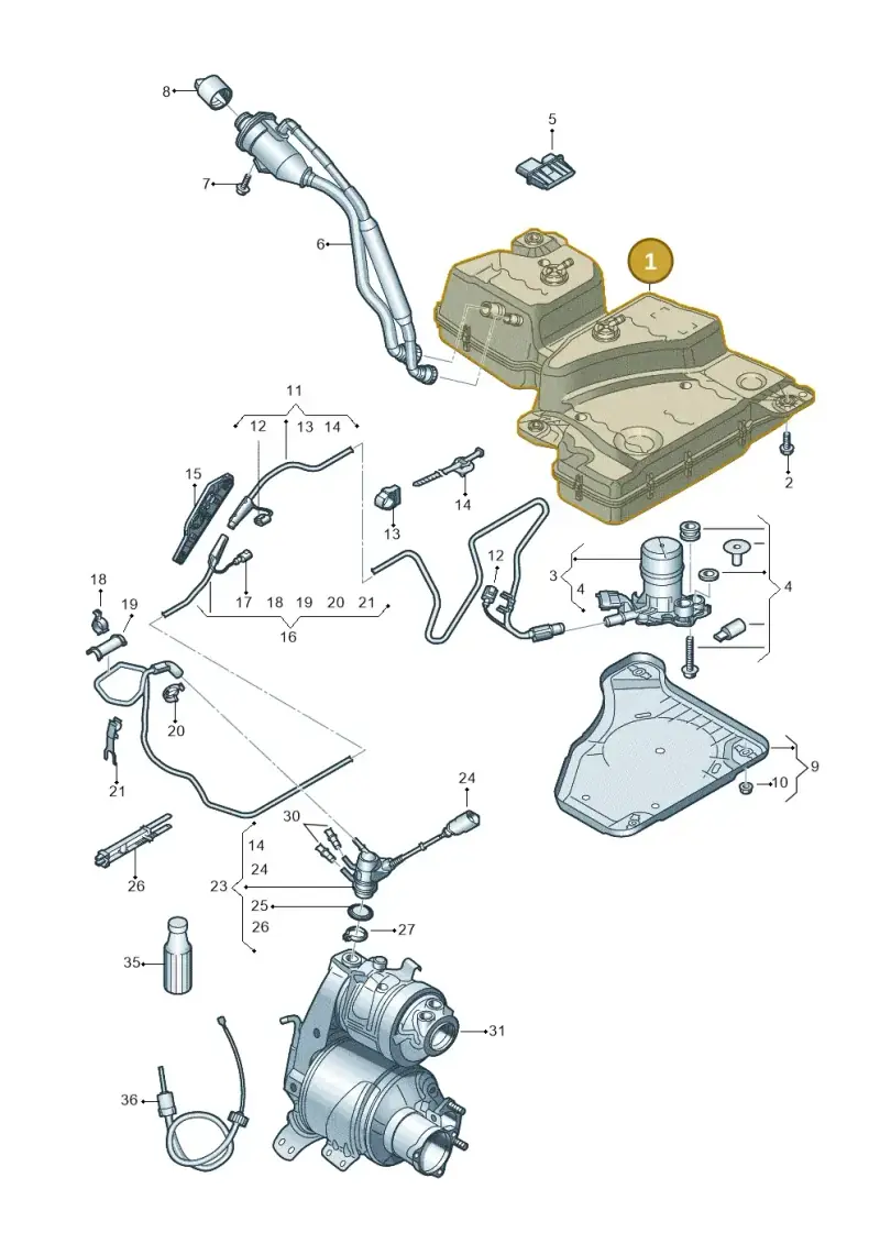 5QF131877P — Audi Q3 quattro (2018-2019) diagram 884253560, position 1