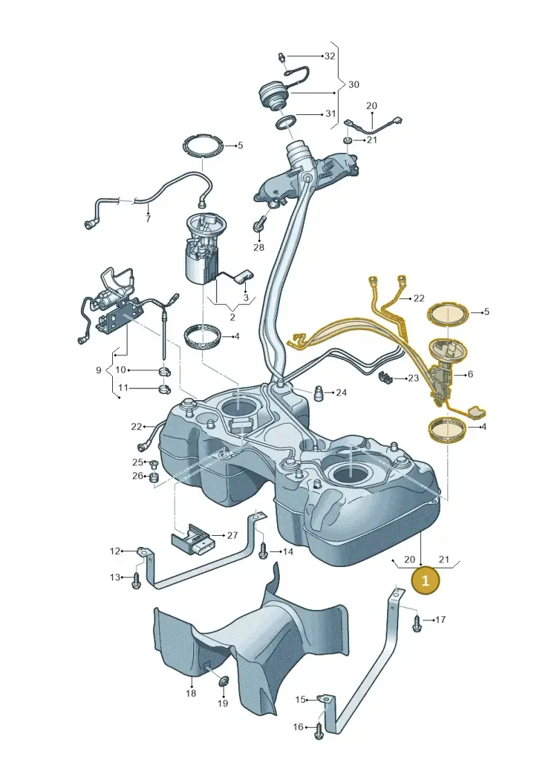 5QF201060CA — Audi RSQ3 Sportback (2019-2024) diagram 597201100, position 1
