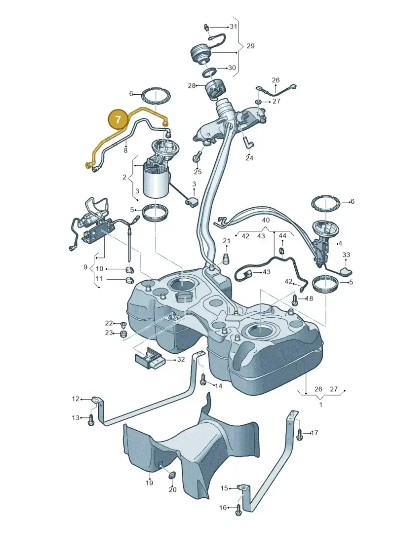 5QF201293E — Audi Q3 quattro (2018-2019) diagram 597201160, position 7