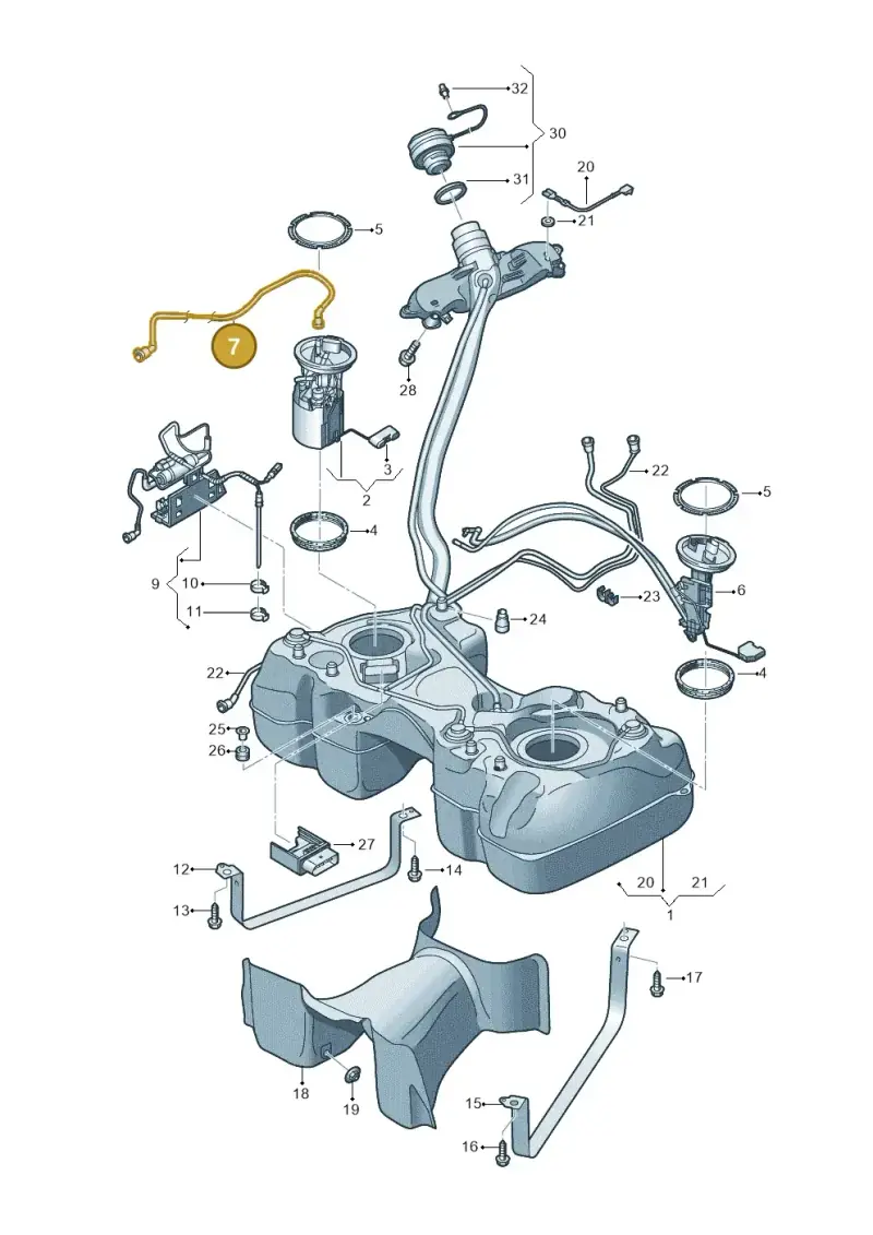 5QF201293H — Audi RSQ3 Sportback (2019-2024) diagram 597201100, position 7