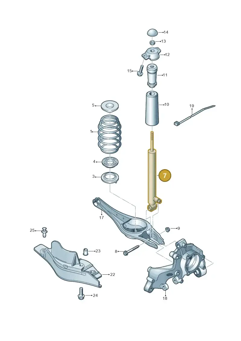 5QF513045N — Audi Q3 quattro (2018-2019) diagram 746511150, position 7