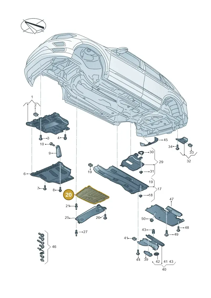 5QF825230 — Audi Q3 quattro (2018-2019) diagram 597825000, position 20