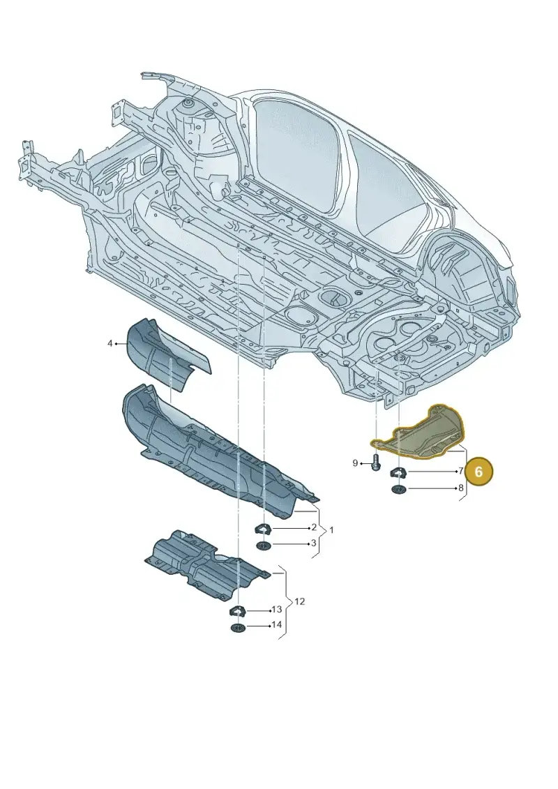 5QF825701F — Audi Q3 quattro (2018-2019) diagram 597825050, position 6
