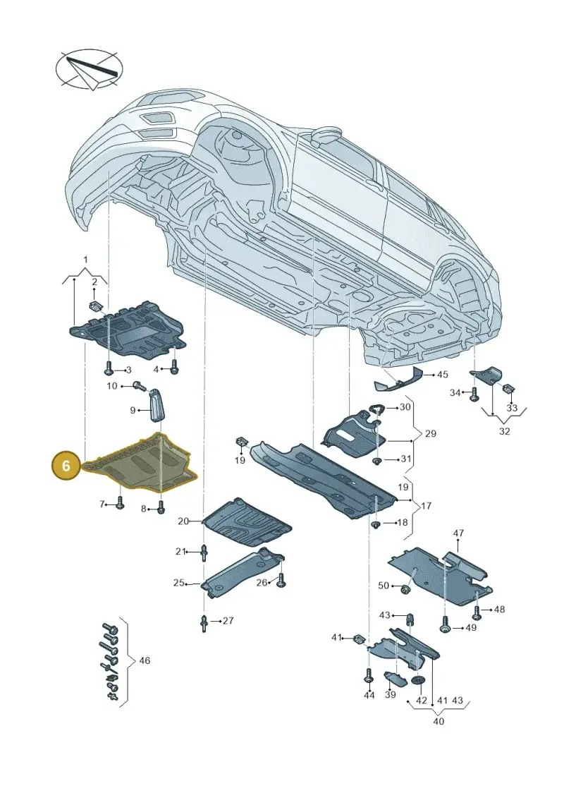 5QF825902A — Audi Q3 quattro (2018-2019) diagram 597825000, position 6