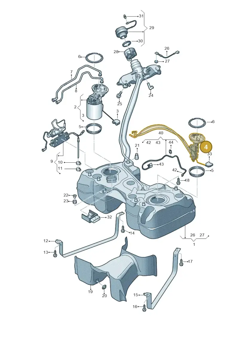 5QF919673AM — Audi Q3 quattro (2018-2019) diagram 597201160, position 4