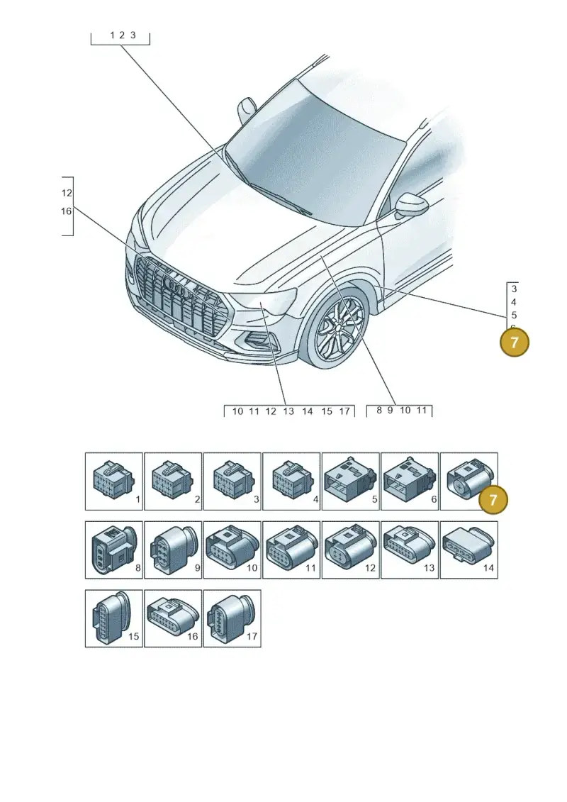 5QF972761 — Audi Q3 quattro (2018-2019) diagram 597971870, position 7