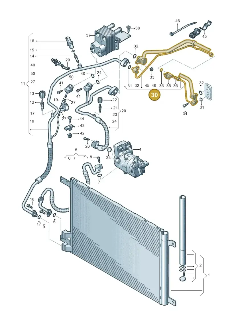 5QK816738A — Audi Q3 quattro (2018-2019) diagram 596260700, position 30