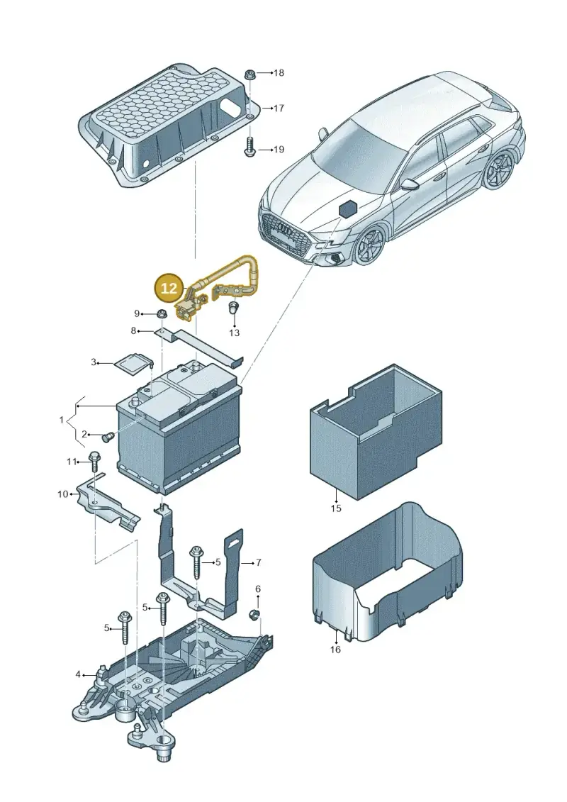 5QS915181 — Audi A3 Sportback (2019-2021) diagram 596915000, position 12