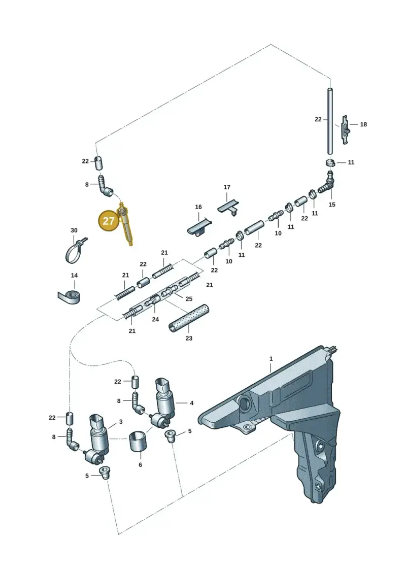 5TA955993 — Audi A6 2.0 (2018-) diagram 430955025, position 27
