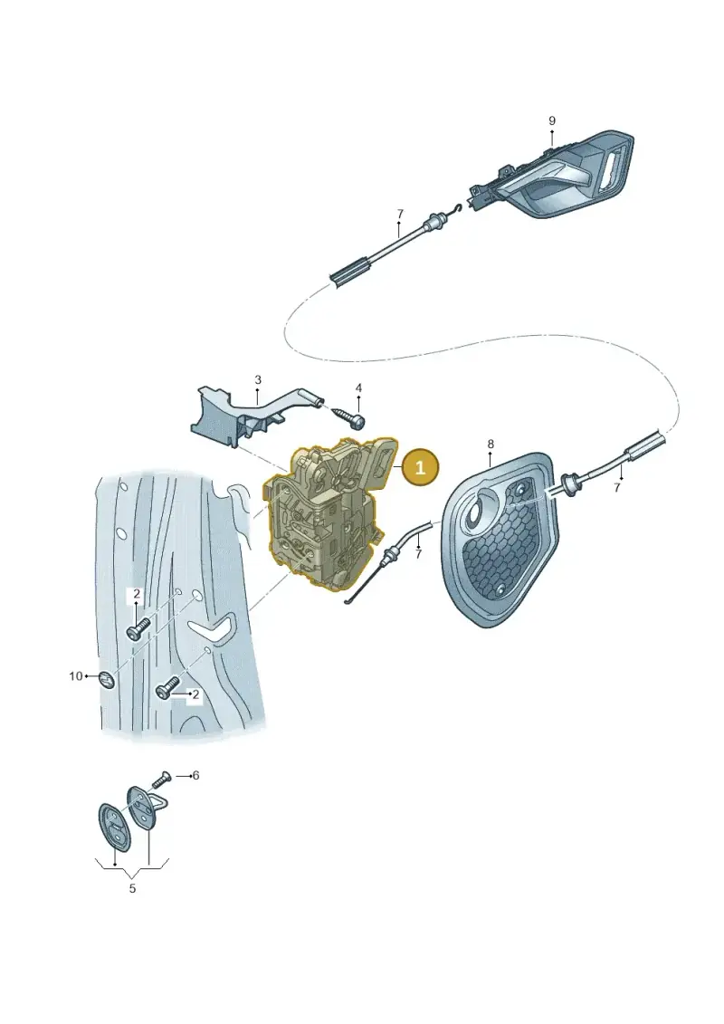 5TB837016B — Audi RSQ3 Sportback (2019-2024) diagram 597837030, position 1