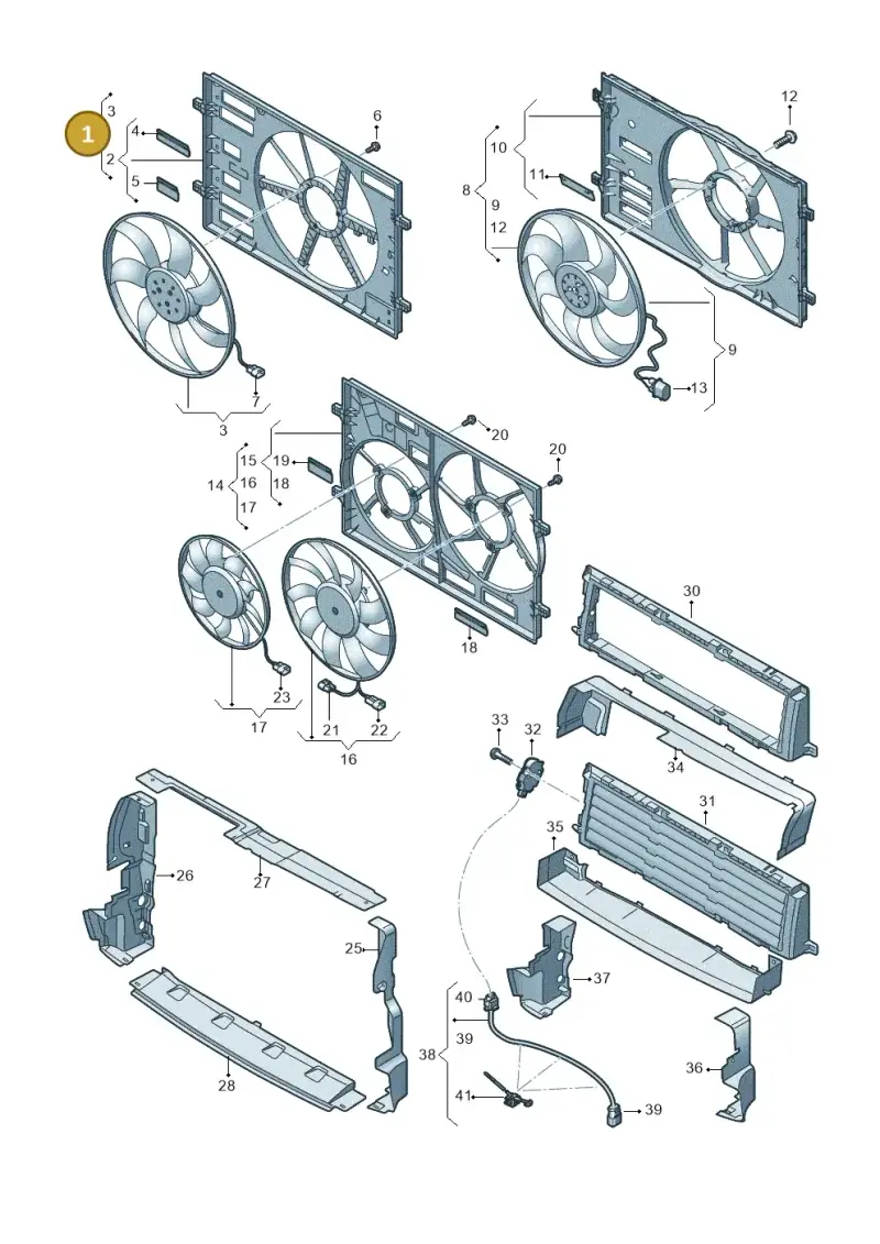 5WA121203P — Audi Q3 quattro (2018-2019) diagram 597121920, position 1
