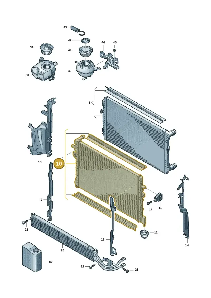 5WA121251M — Audi A3 Sportback (2019-2021) diagram 596121127, position 10