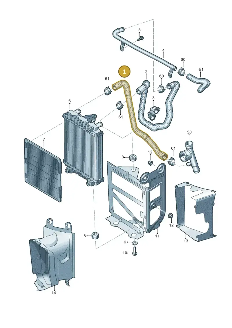 5WA122051D — Audi TTS Coupe 2.0 (2014-2023) diagram 850121470, position 1