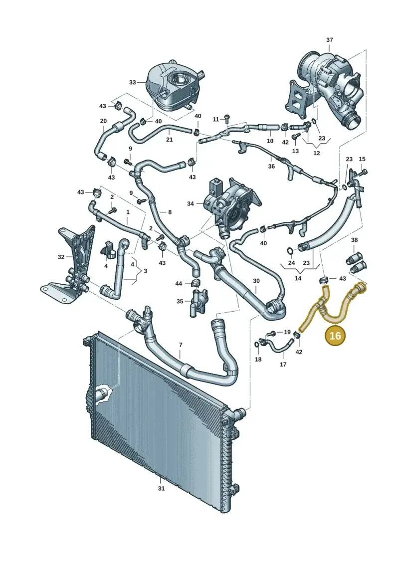5WA122073H — Audi A3 Sportback (2019-2021) diagram 596121058, position 16