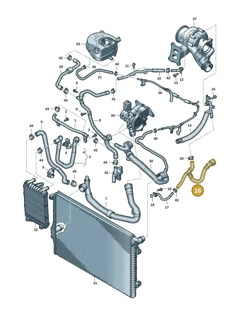 5WA122073H — Audi Q2 2.0 TDI (2016-2018) diagram 596121059, position 16