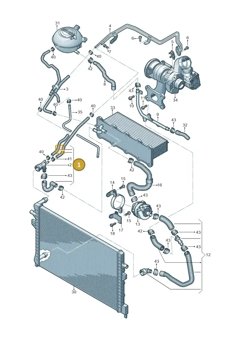 5WA122101AJ — Audi A3 Sportback (2019-2021) diagram 596121117, position 1