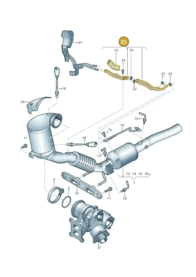 5WA131553C — Audi TTS Coupe 2.0 (2014-2023) diagram 850253025, position 21