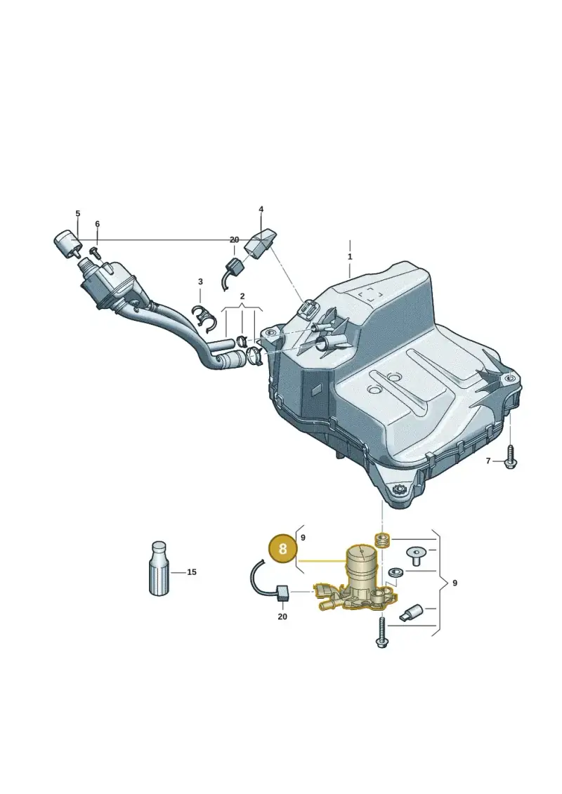 5WA131971 — Audi A5 Limo 2.0 (2024-) diagram 8wh201400, position 8