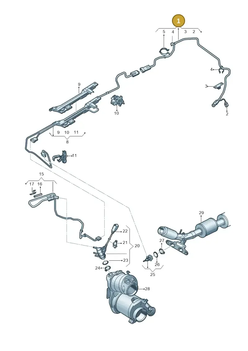 5WA131983A — Audi A3 Sportback (2019-2021) diagram 596201410, position 1