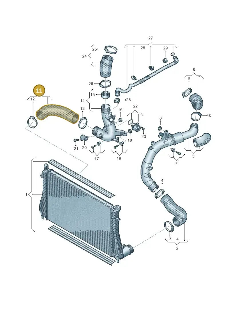 5WA145834 — Audi A3 Sportback (2019-2021) diagram 596145470, position 11