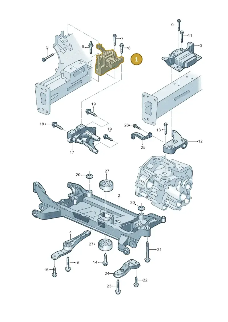 5WA199262BB — Audi Q2 2.0 TDI (2016-2018) diagram 745199500, position 1