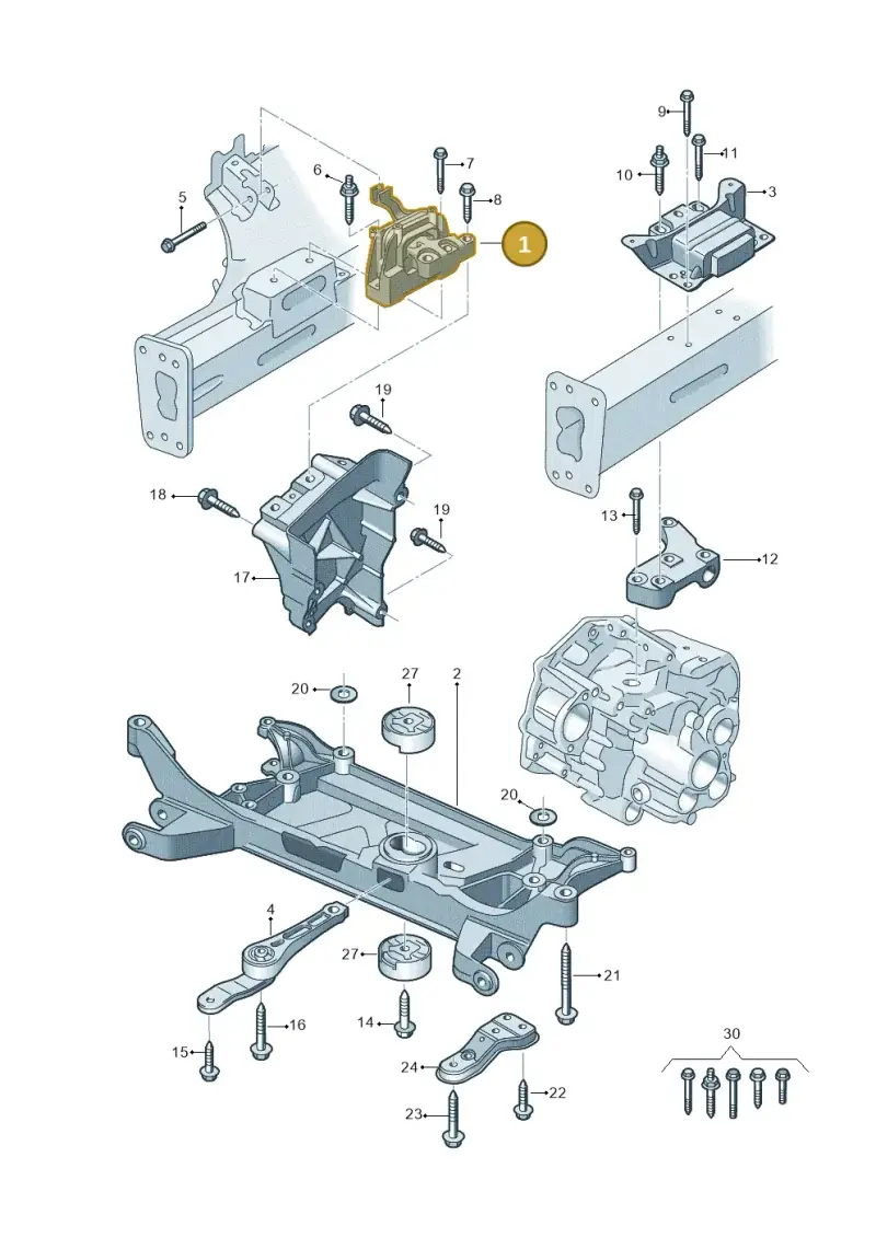 5WA199262BB — Audi Q2 2.0 TDI (2016-2018) diagram 803199200, position 1