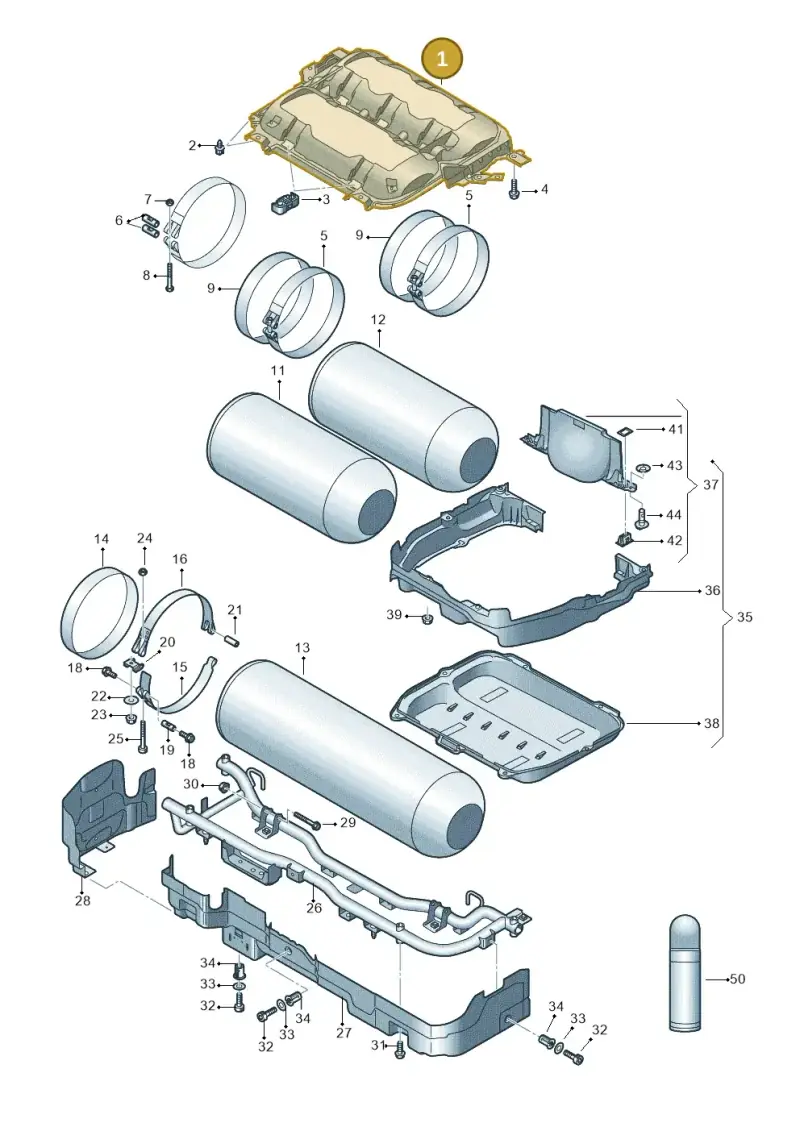 5WA201872 — Audi A3 Sportback (2019-2021) diagram 596201190, position 1