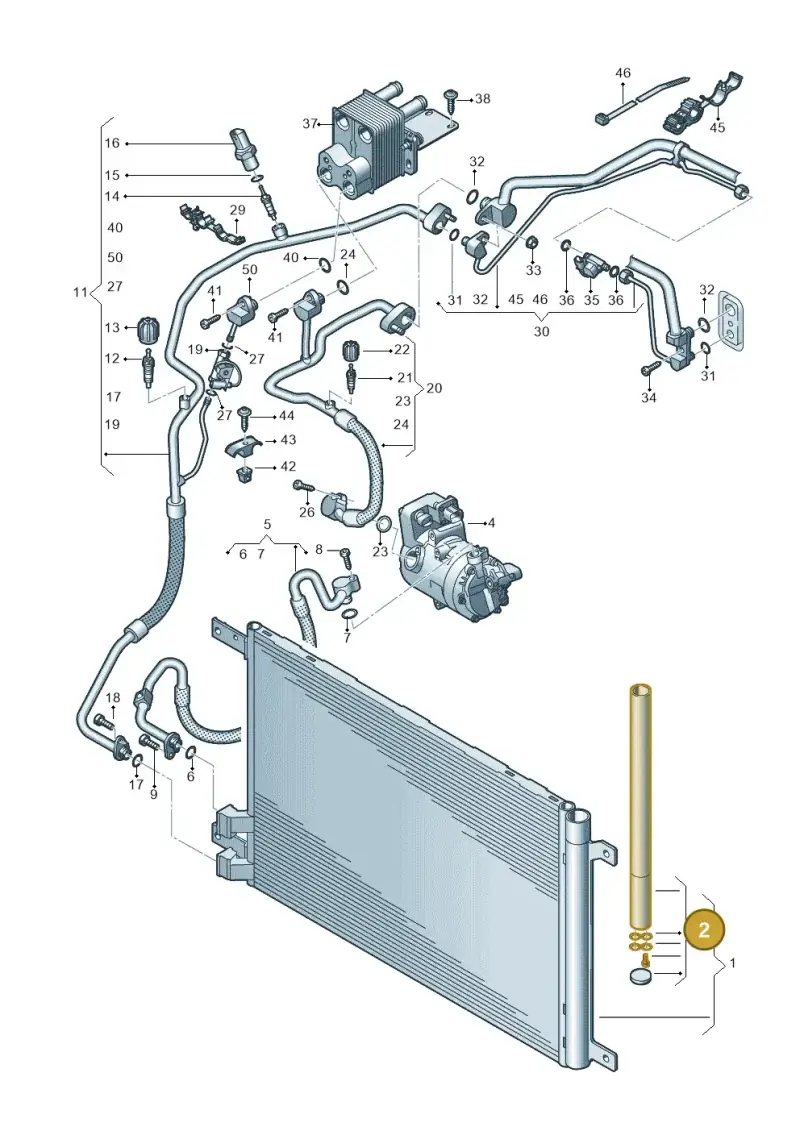5WA298403A — Audi A3 Sportback (2019-2021) diagram 596260700, position 2
