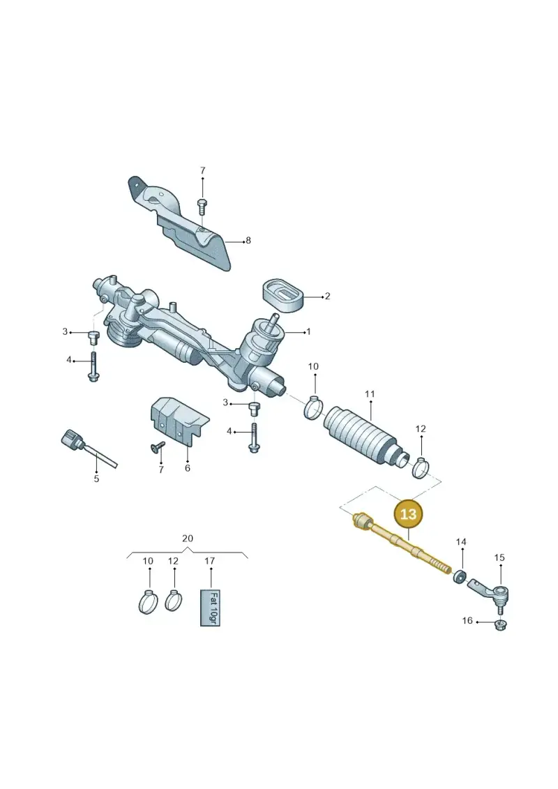 5WA423810C — Audi Q2 1.4 (2018-) diagram 582423000, position 13