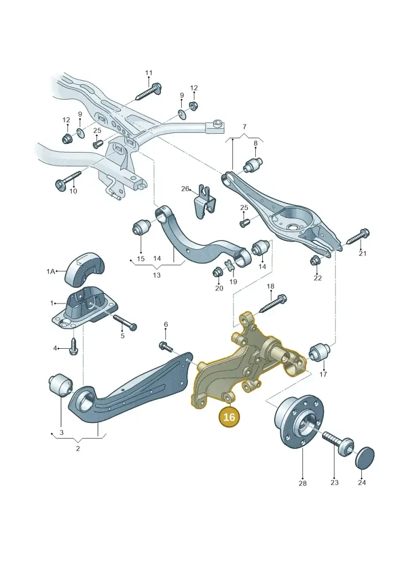 5WA505436F — Audi A3 Sportback (2019-2021) diagram 827505005, position 16