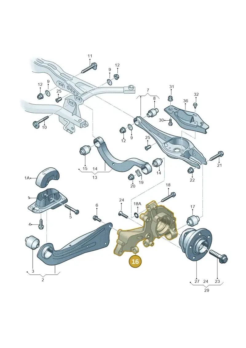 5WA505436G — Audi A3 Sportback (2019-2021) diagram 745505300, position 16
