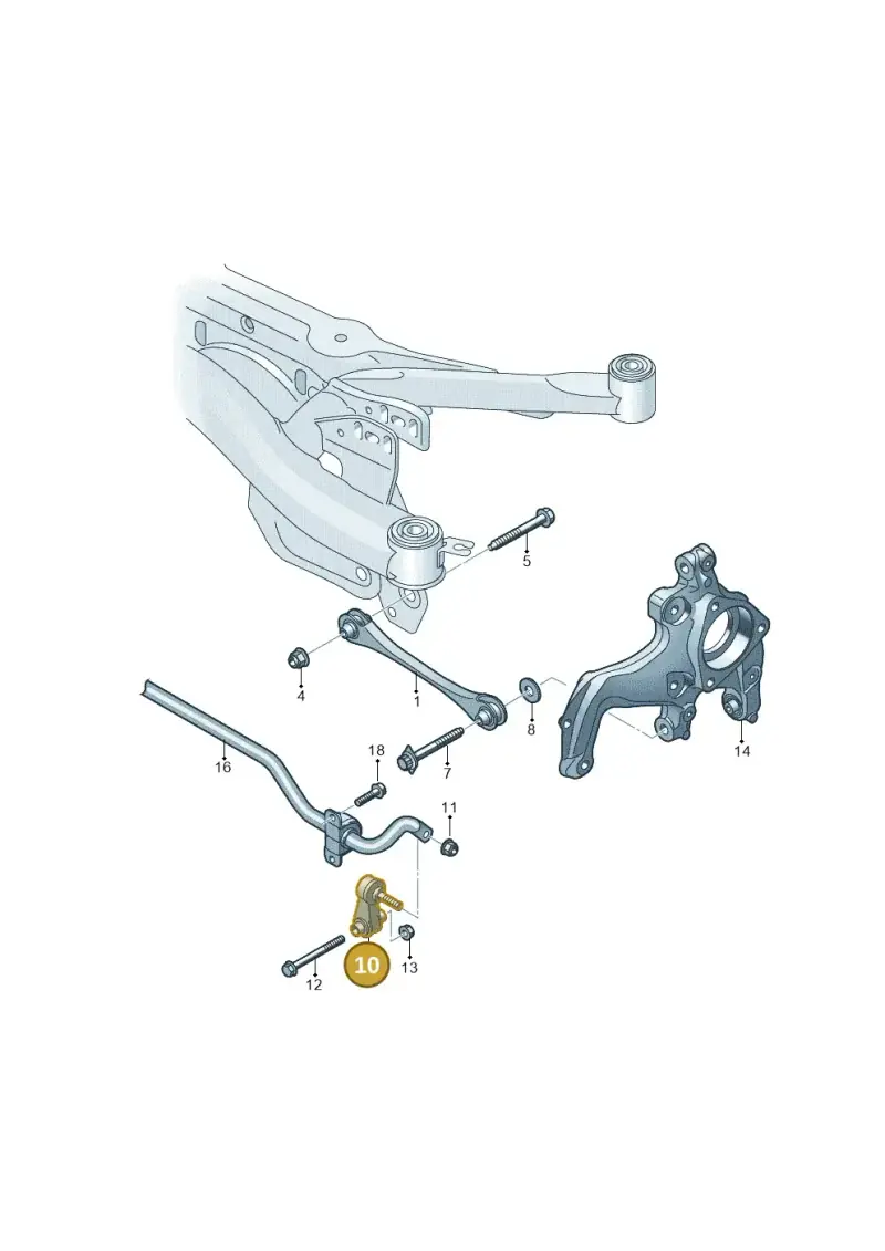 5WA505465B — Audi A3 Sportback (2019-2021) diagram 596501300, position 10