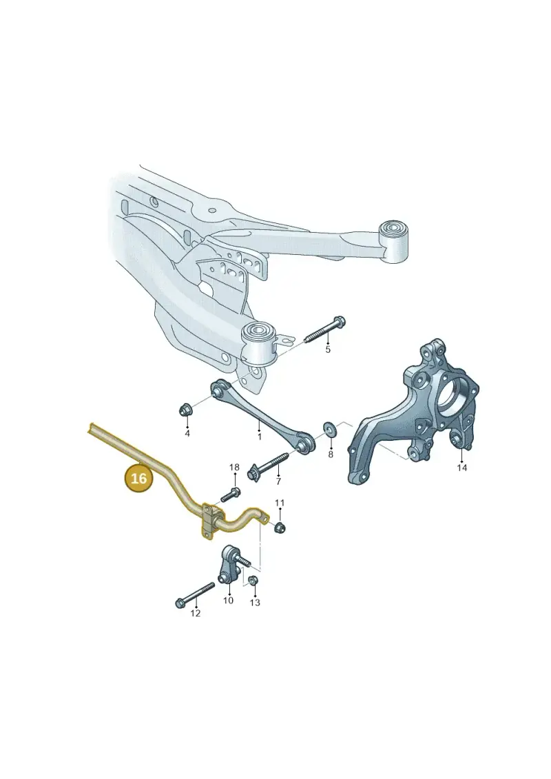 5WA511305K — Audi A3 Sportback (2019-2021) diagram 596501300, position 16