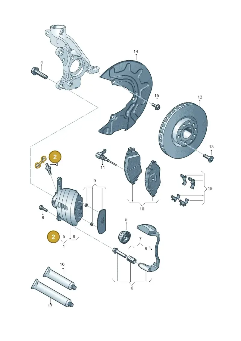 5WA611483A — Audi A3 Sportback (2019-2021) diagram 596615550, position 2