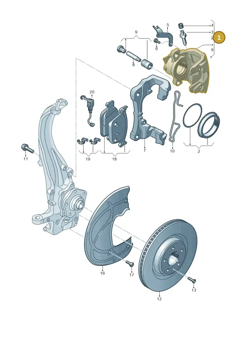 5WA615123A — Audi A3 Sportback (2019-2021) diagram 596615250, position 1