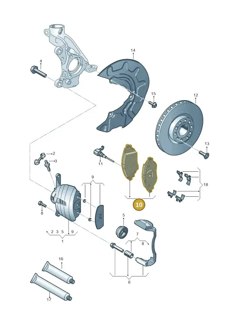 5WA698151M — Audi A3 Sportback (2019-2021) diagram 596615550, position 10