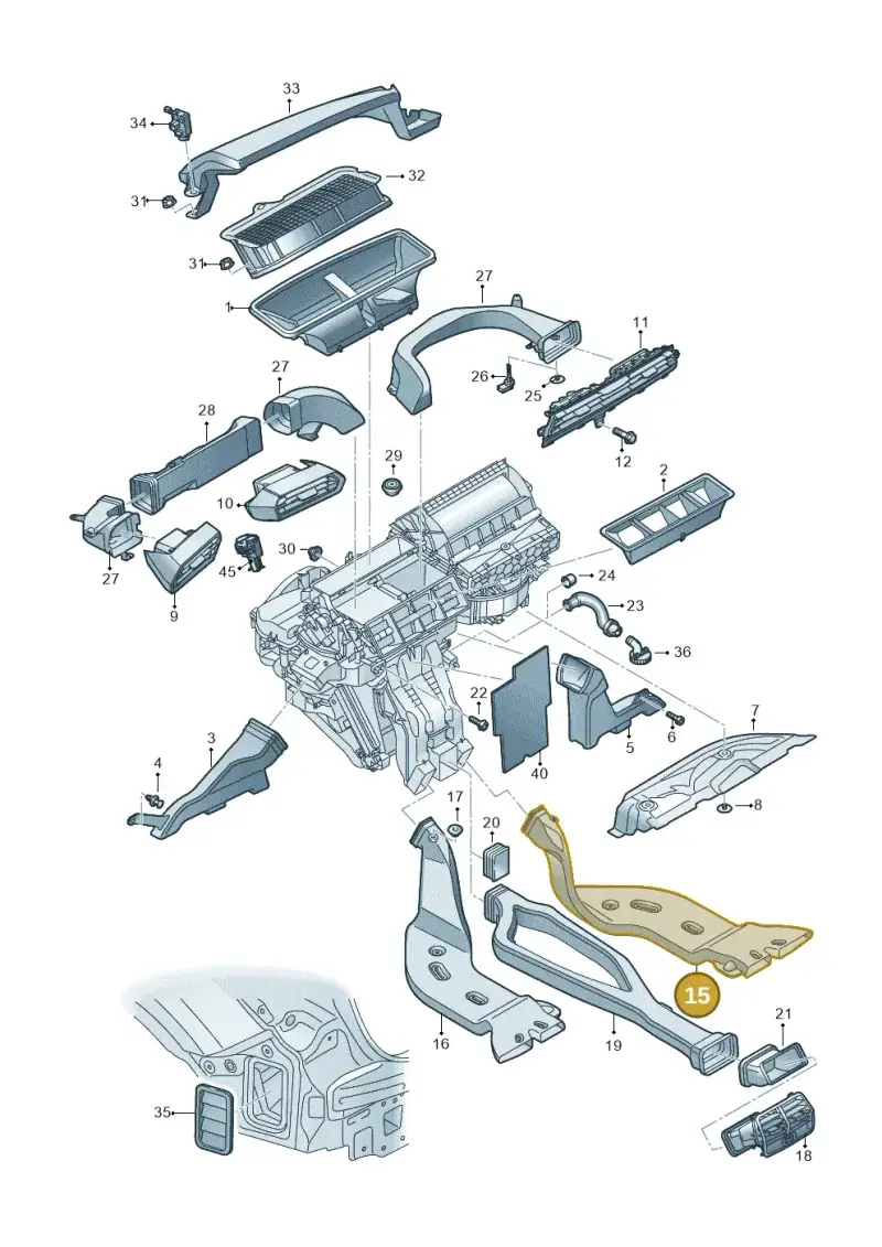 5WA819806B — Audi A3 Sportback (2019-2021) diagram 596819100, position 15